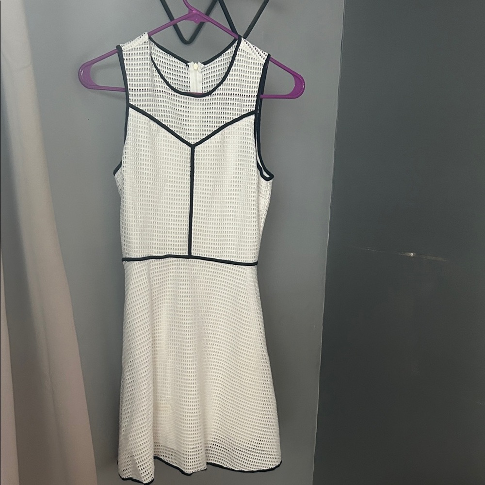 Bleuh Ciel White and Black Mini Dress